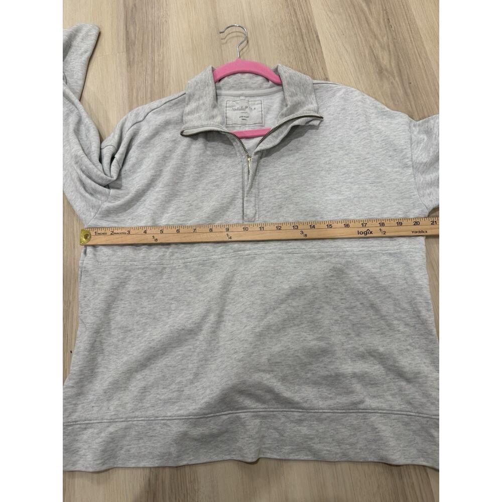 Light Gray Quarter-Zip Pullover Sweatshirt - Women's - Picture 4 of 9